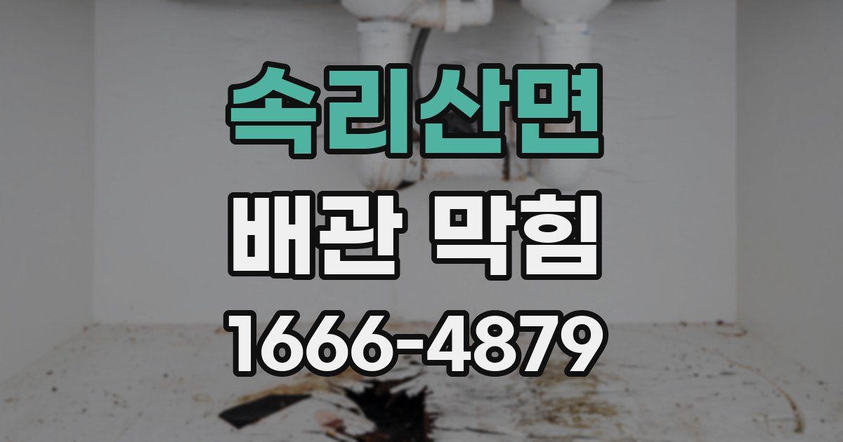 속리산면 배관 막힘