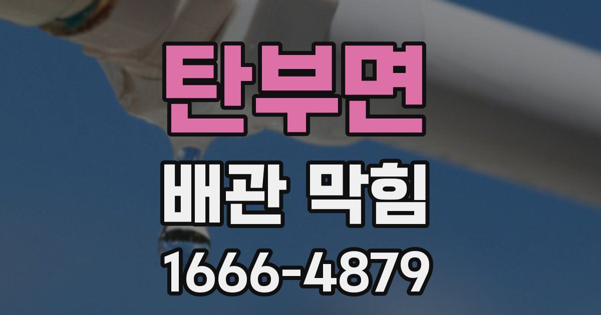 탄부면 배관 막힘