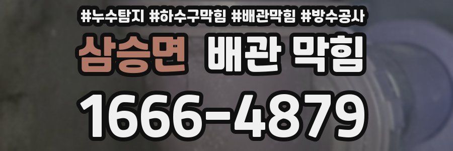 삼승면 배관 막힘