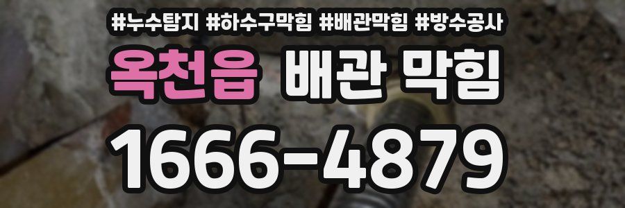 옥천읍 배관 막힘