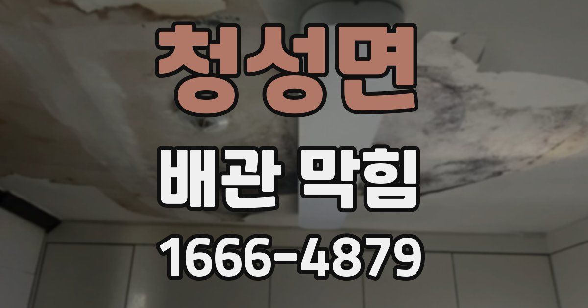 청성면 배관 막힘