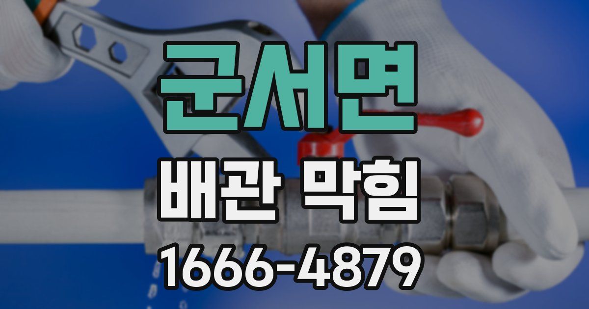 군서면 배관 막힘
