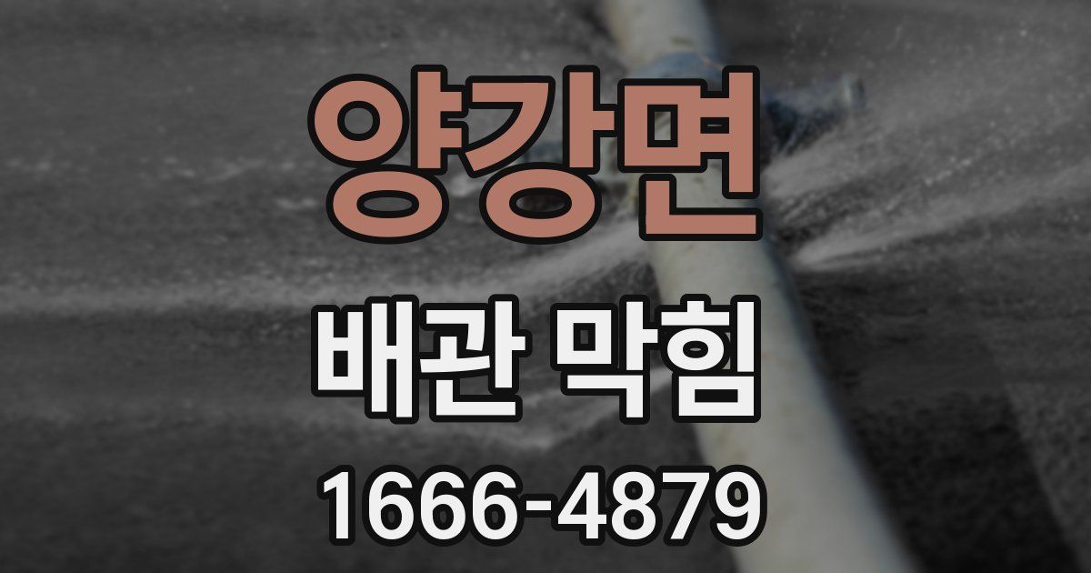 양강면 배관 막힘