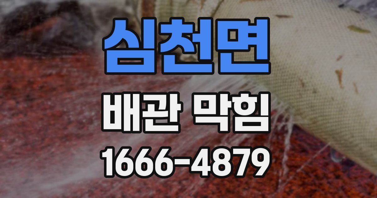 심천면 배관 막힘