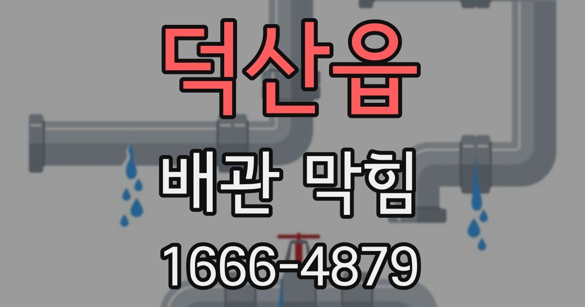 덕산읍 배관 막힘