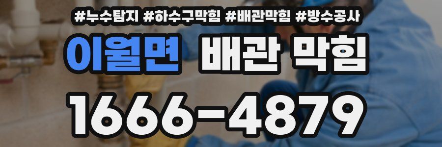 이월면 배관 막힘