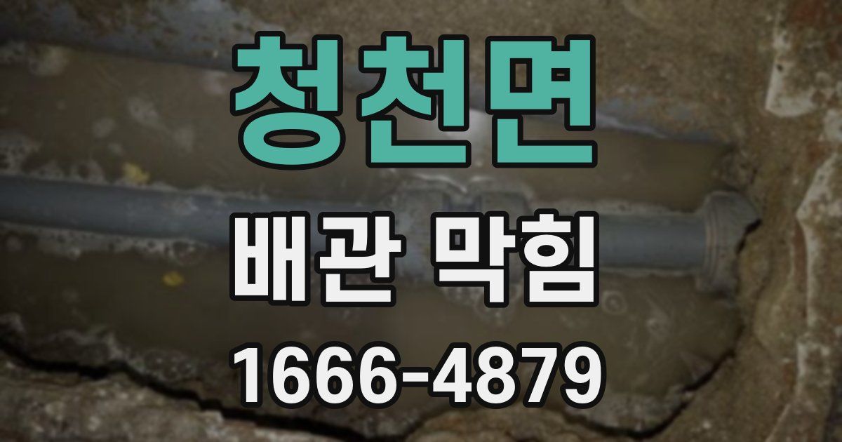 청천면 배관 막힘