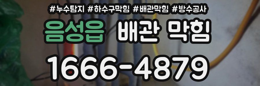 음성읍 배관 막힘
