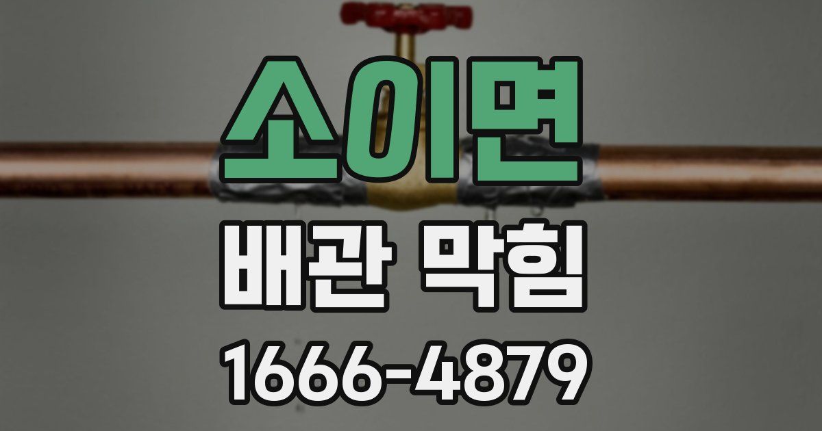 소이면 배관 막힘