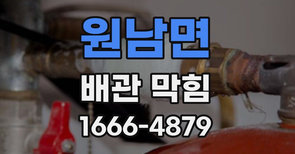 원남면 배관 막힘