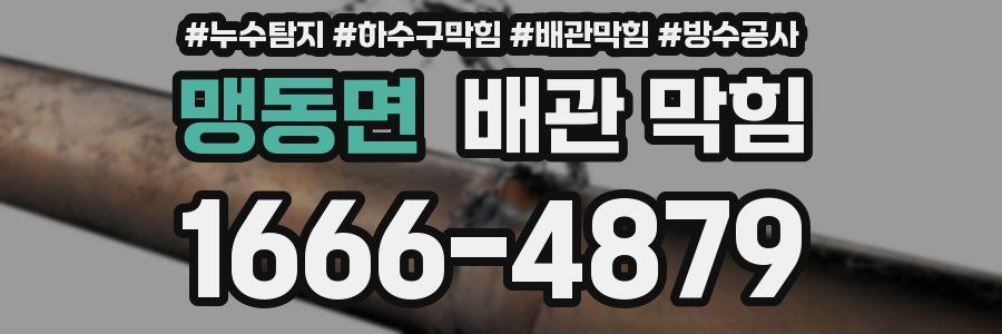 맹동면 배관 막힘