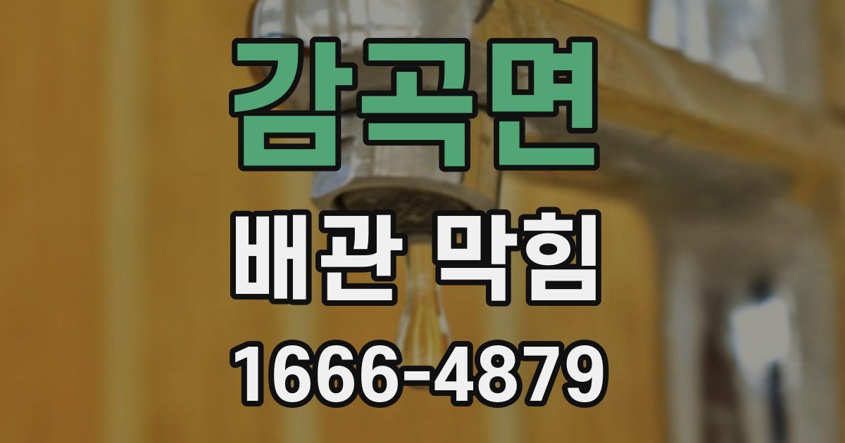 감곡면 배관 막힘