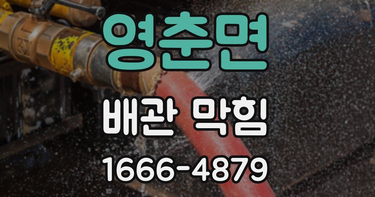 영춘면 배관 막힘