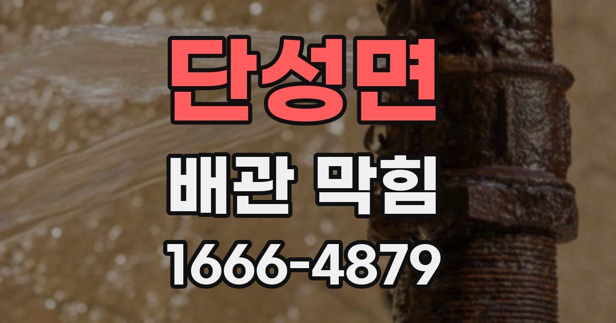 단성면 배관 막힘