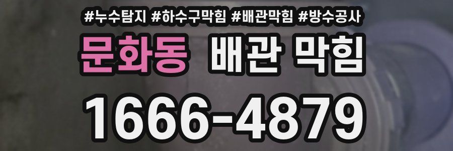 문화동 배관 막힘