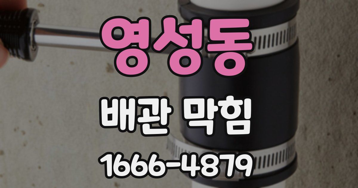 영성동 배관 막힘