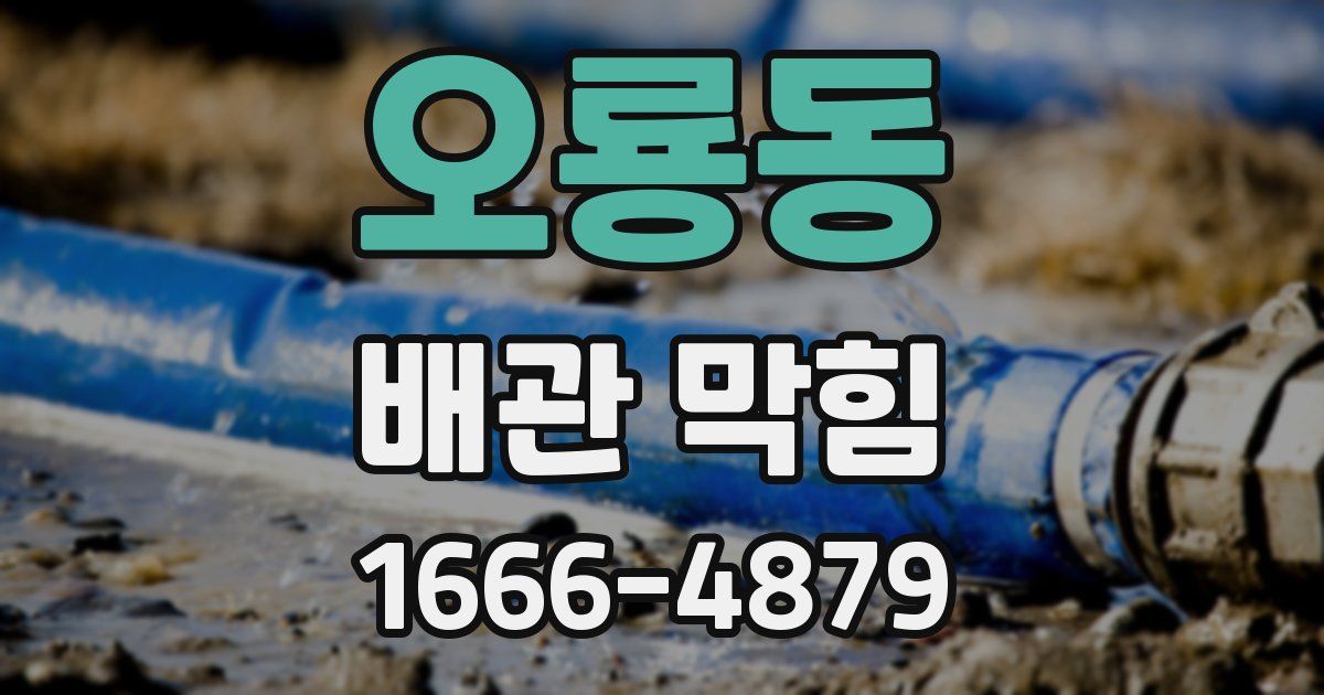 오룡동 배관 막힘