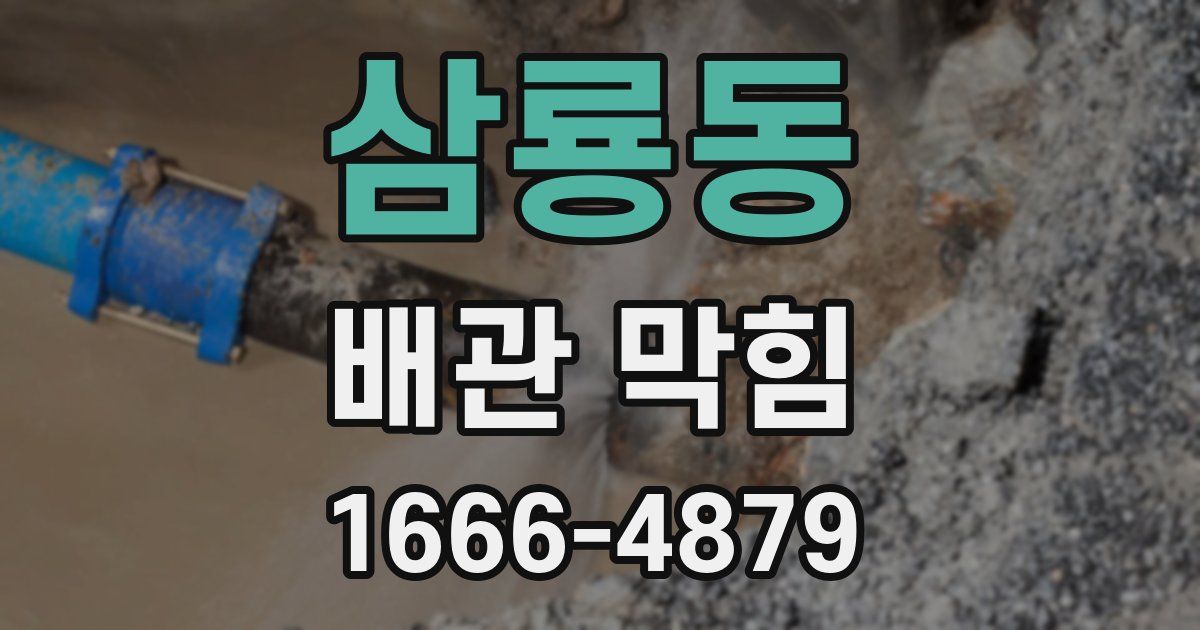 삼룡동 배관 막힘