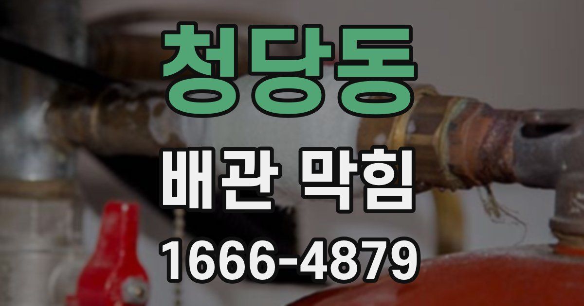 청당동 배관 막힘