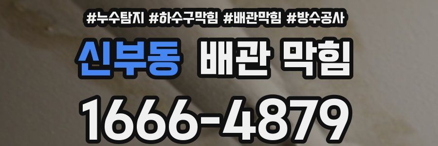 신부동 배관 막힘