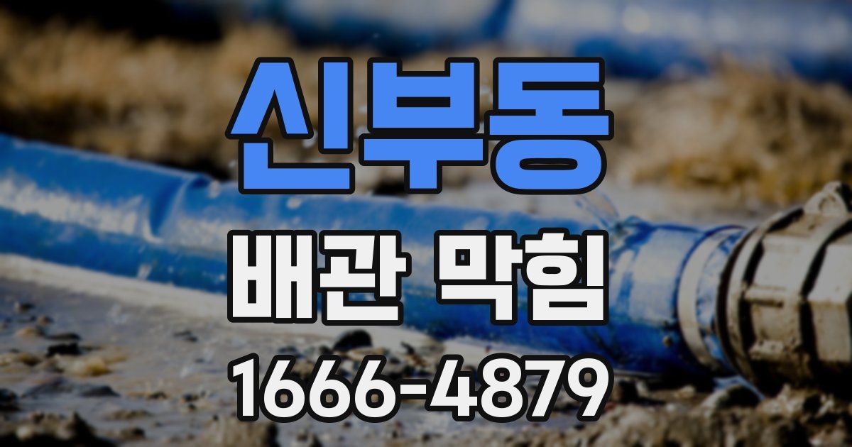 신부동 배관 막힘