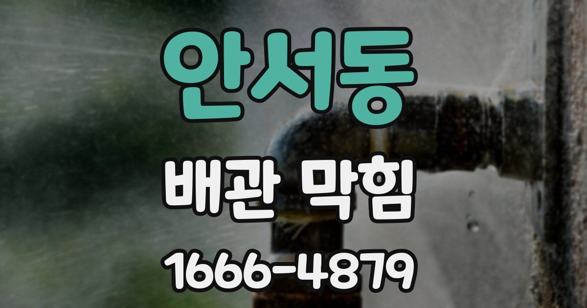 안서동 배관 막힘