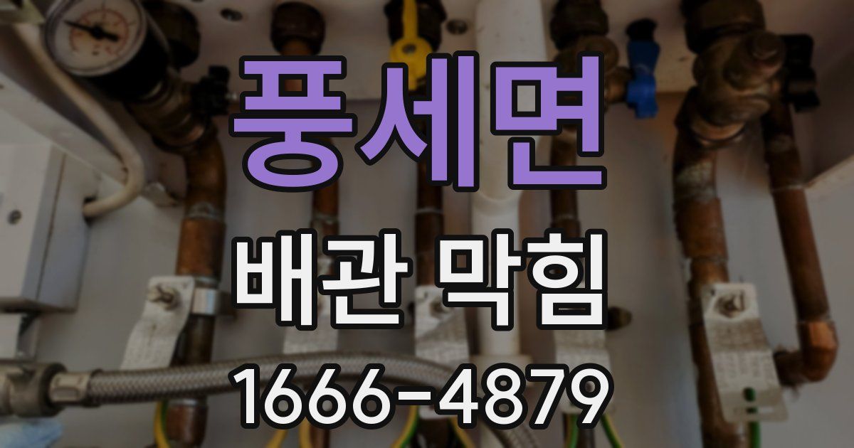 풍세면 배관 막힘