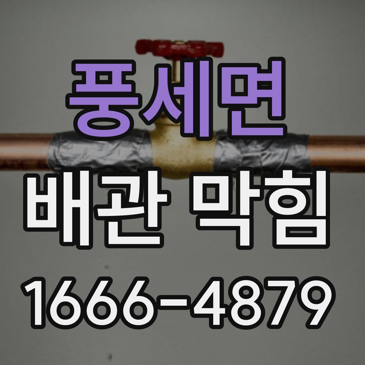 풍세면 배관 막힘