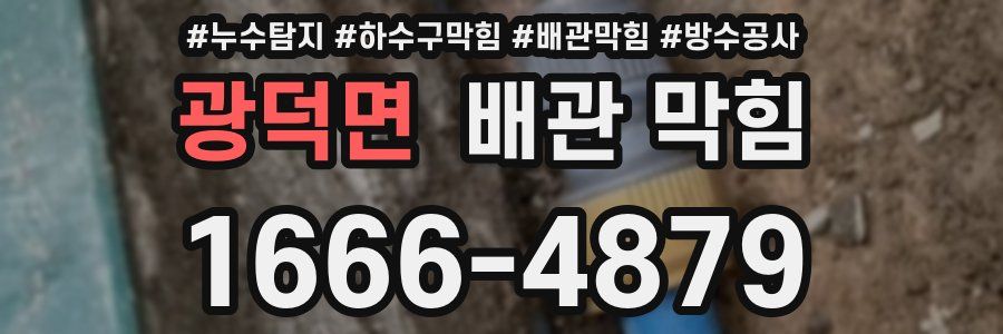 광덕면 배관 막힘