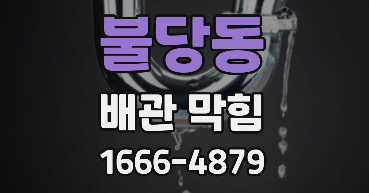 불당동 배관 막힘