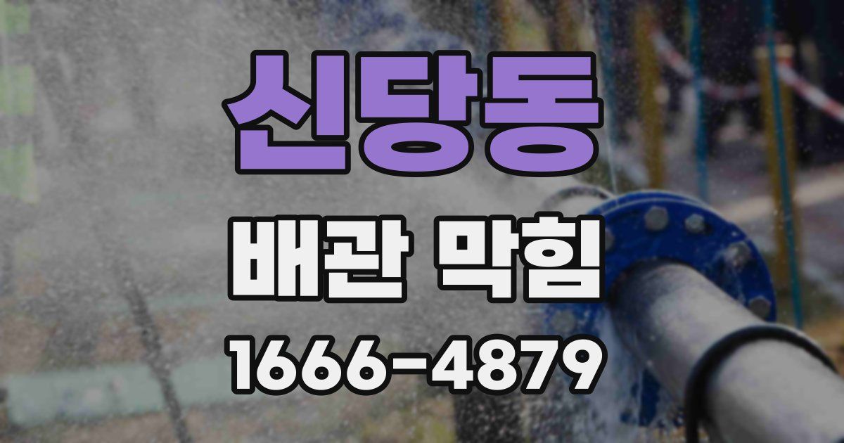 신당동 배관 막힘