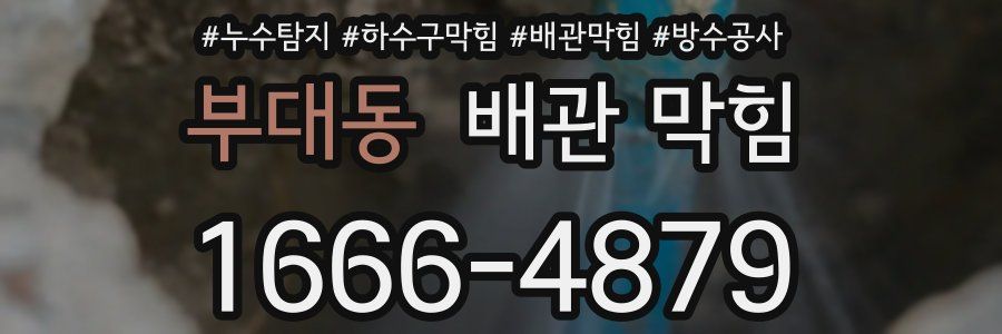 부대동 배관 막힘