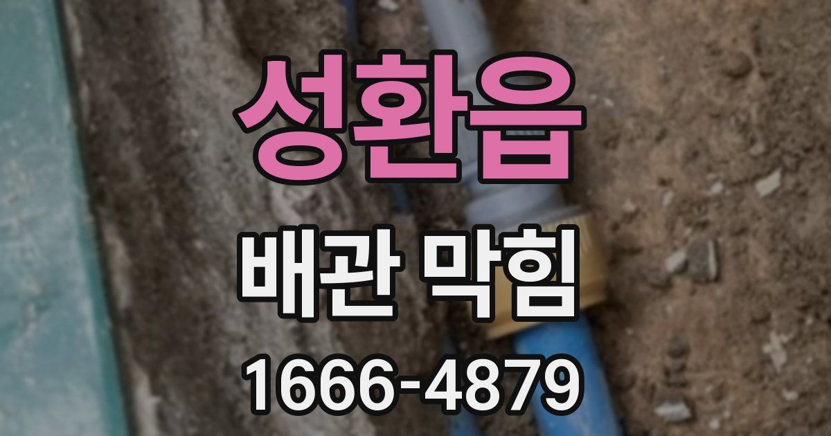 성환읍 배관 막힘