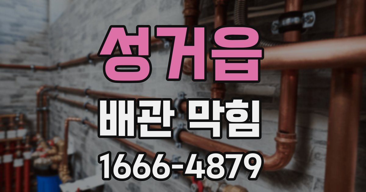 성거읍 배관 막힘