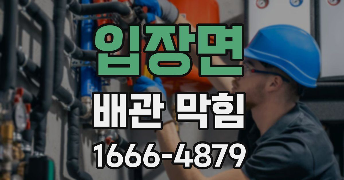 입장면 배관 막힘