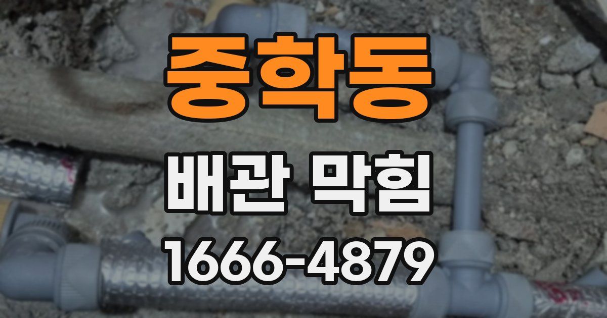 중학동 배관 막힘