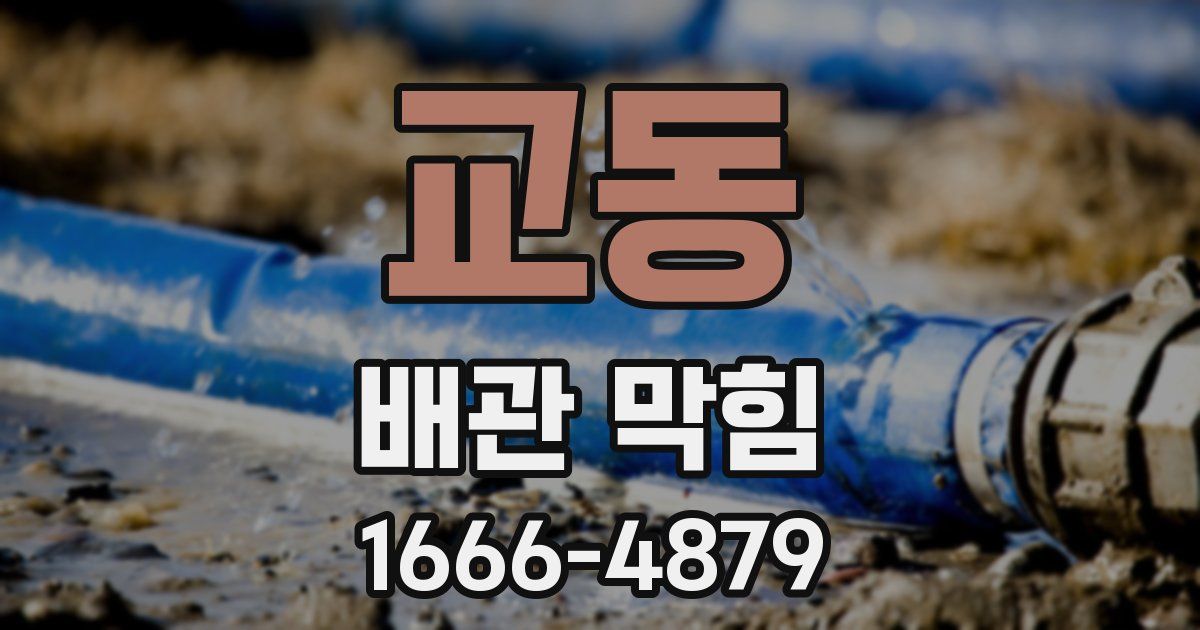 교동 배관 막힘
