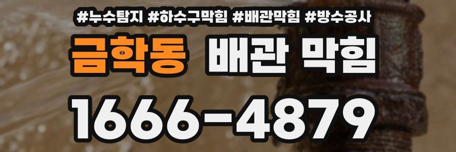 금학동 배관 막힘