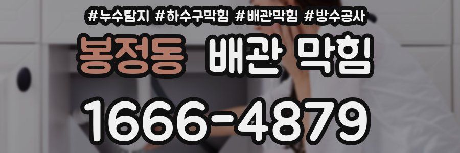 봉정동 배관 막힘