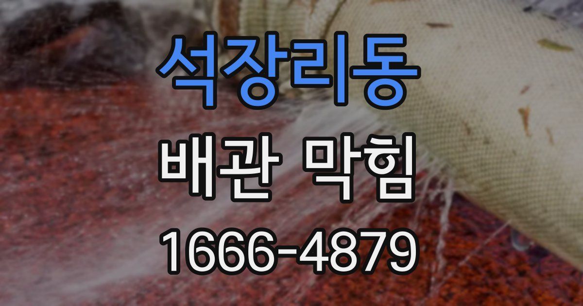 석장리동 배관 막힘