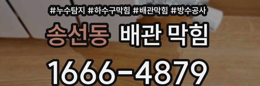 송선동 배관 막힘