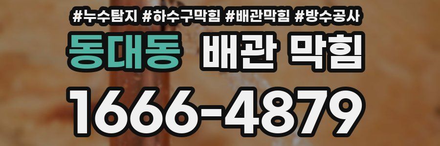 동대동 배관 막힘