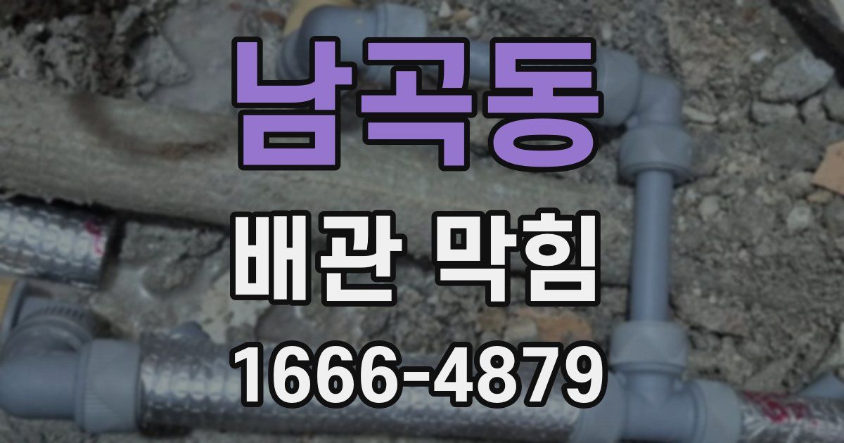 남곡동 배관 막힘