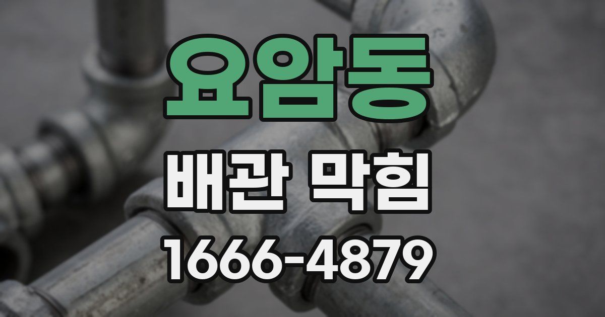 요암동 배관 막힘