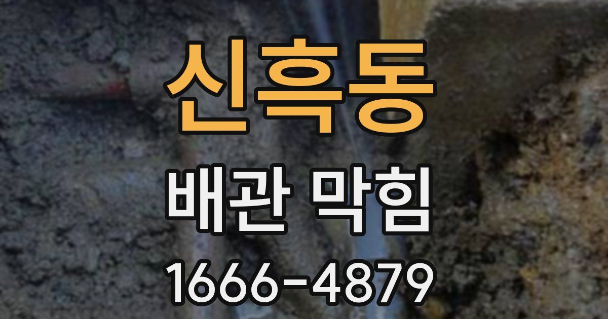 신흑동 배관 막힘