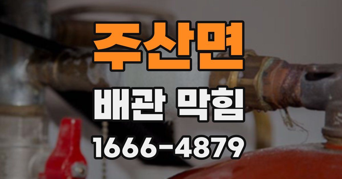 주산면 배관 막힘
