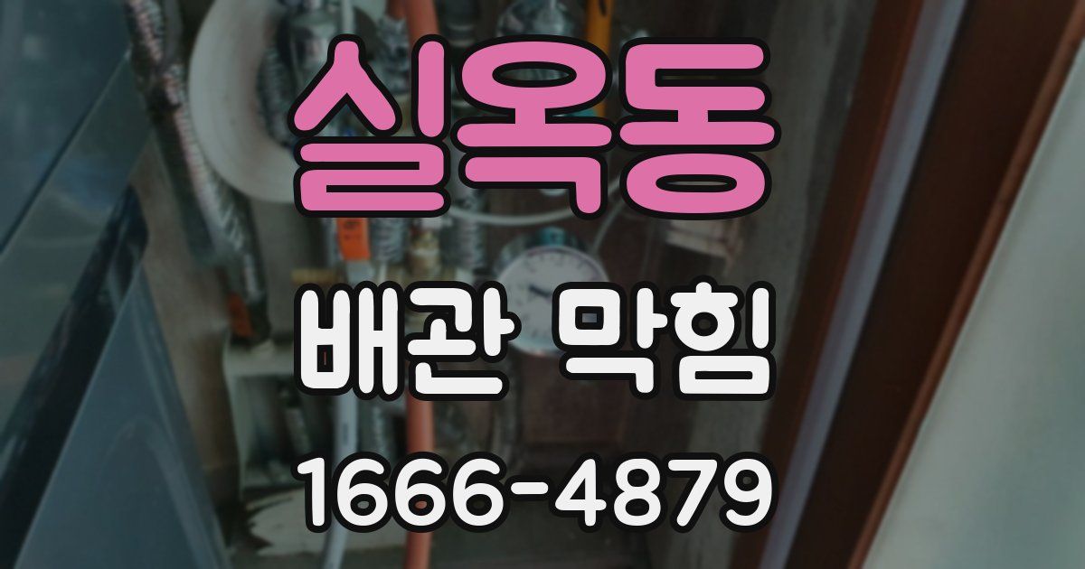 실옥동 배관 막힘
