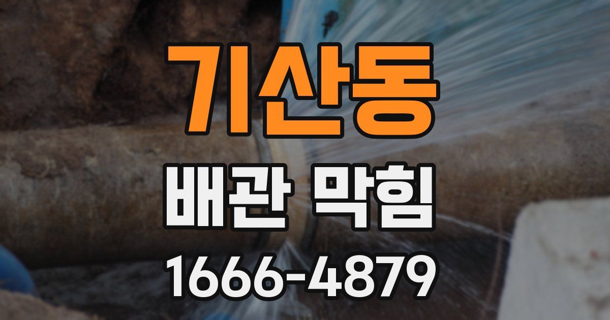 기산동 배관 막힘