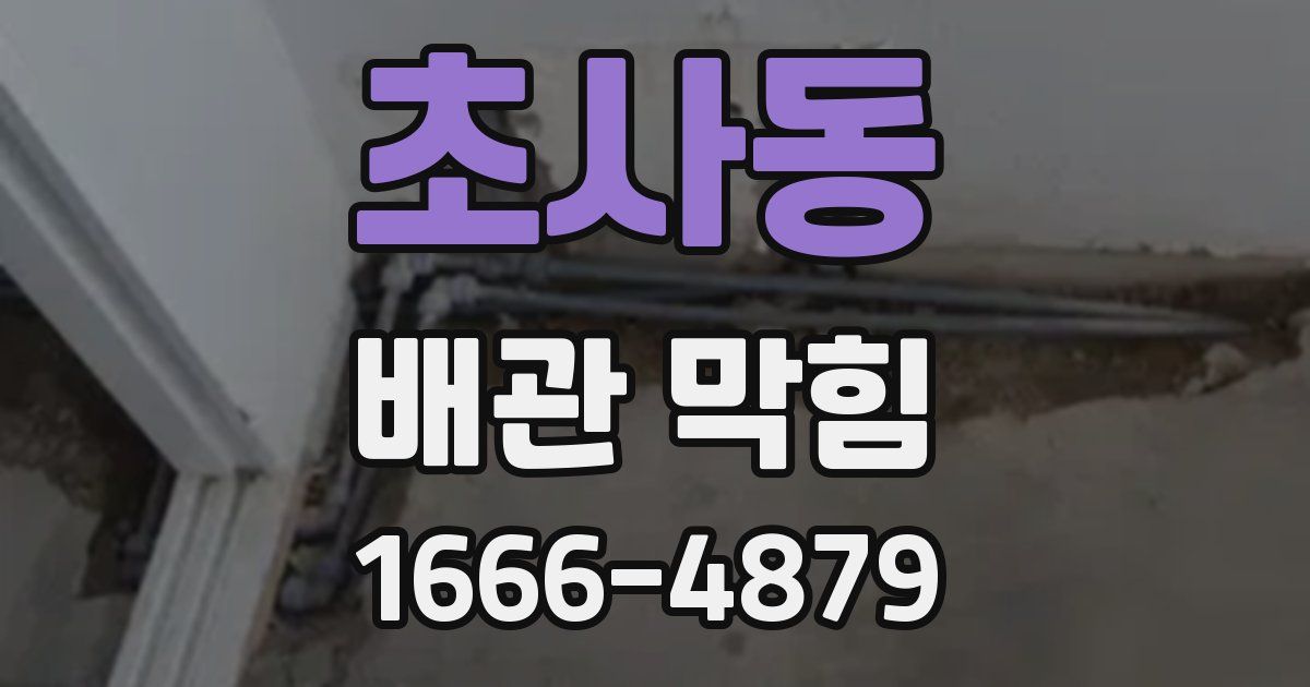초사동 배관 막힘