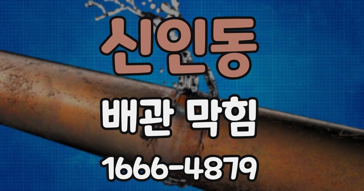 신인동 배관 막힘